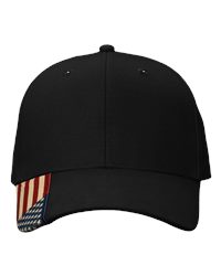 Hat With Embroidered American Flag on Bill (Hard To Find)