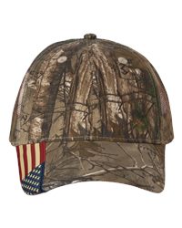 Hat With Embroidered American Flag on Bill (Hard To Find)